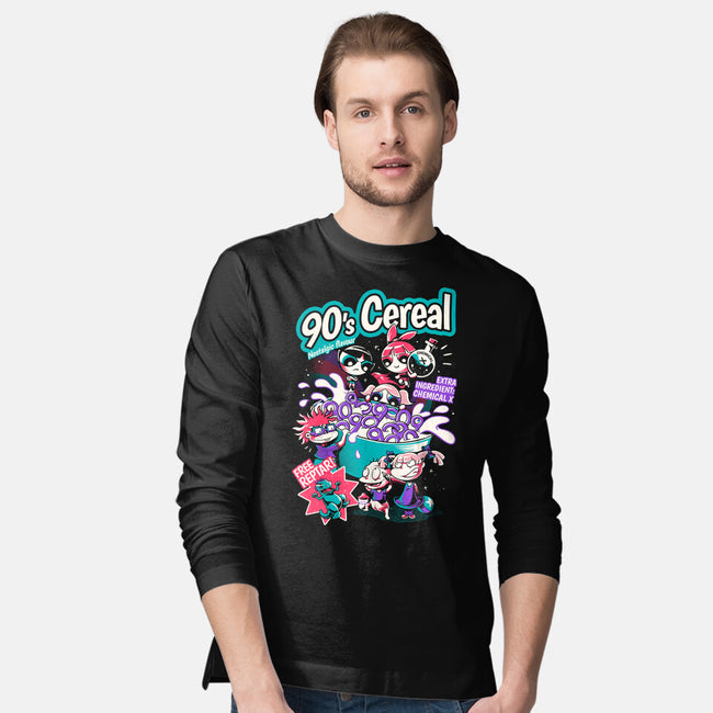90s Cereal-Mens-Long Sleeved-Tee-yumie