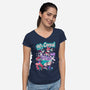 90s Cereal-Womens-V-Neck-Tee-yumie