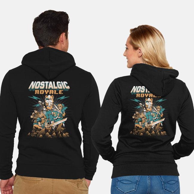 Nostalgic Royale-Unisex-Zip-Up-Sweatshirt-yumie