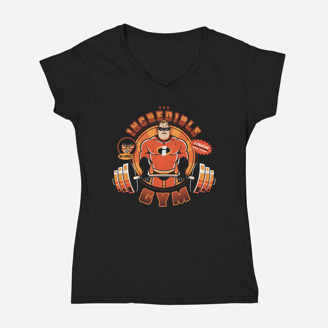 Incredible Gym-Womens-V-Neck-Tee-yumie