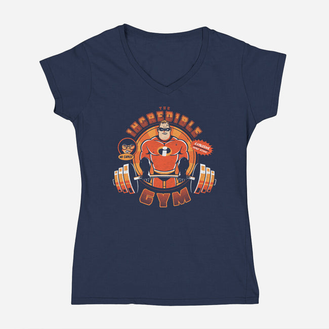 Incredible Gym-Womens-V-Neck-Tee-yumie