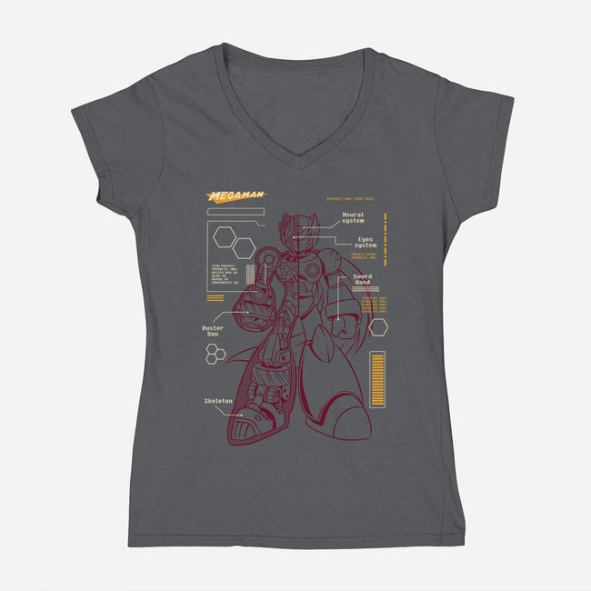 Zero Man-Womens-V-Neck-Tee-yumie