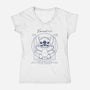 Stitch Vtruviano-Womens-V-Neck-Tee-yumie
