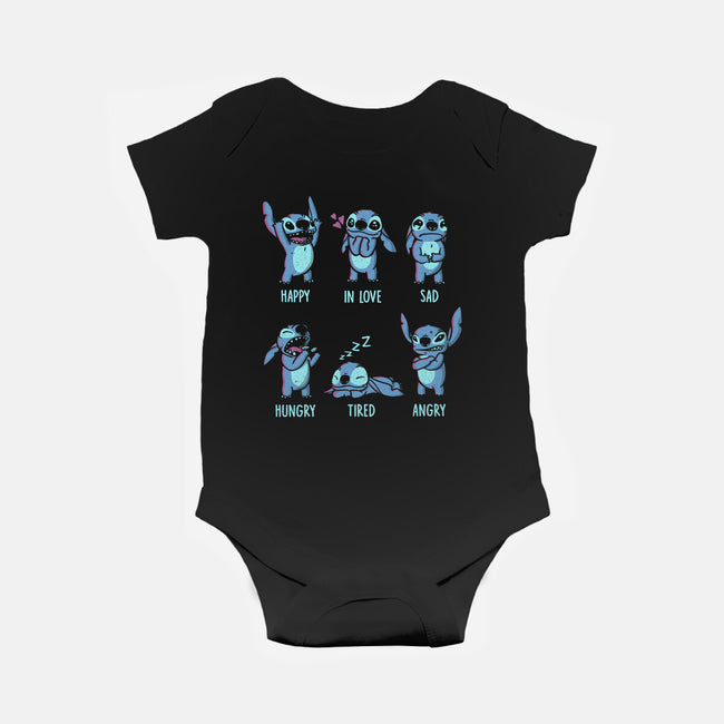 Stitch Emotions-Baby-Basic-Onesie-yumie