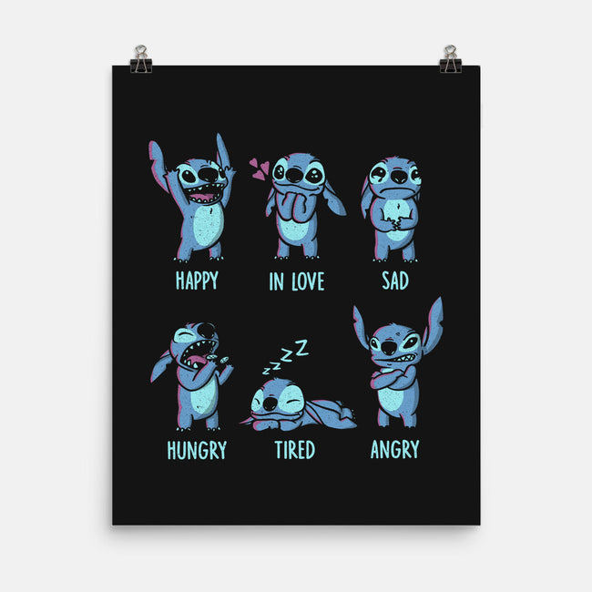 Stitch Emotions-None-Matte-Poster-yumie