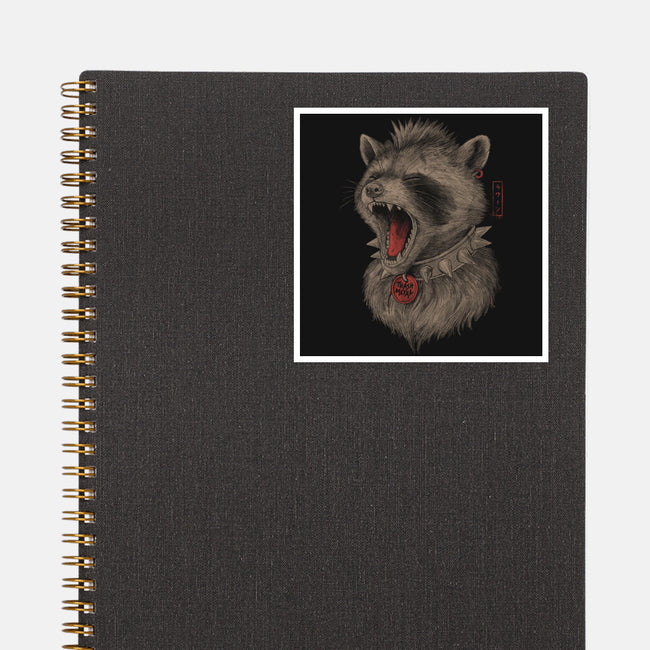 Metal Raccoon-None-Glossy-Sticker-eduely