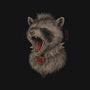 Metal Raccoon-Womens-V-Neck-Tee-eduely