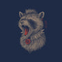 Metal Raccoon-Womens-V-Neck-Tee-eduely