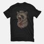 Metal Raccoon-Womens-Fitted-Tee-eduely