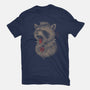 Metal Raccoon-Womens-Fitted-Tee-eduely