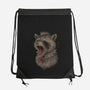 Metal Raccoon-None-Drawstring-Bag-eduely