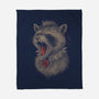 Metal Raccoon-None-Fleece-Blanket-eduely