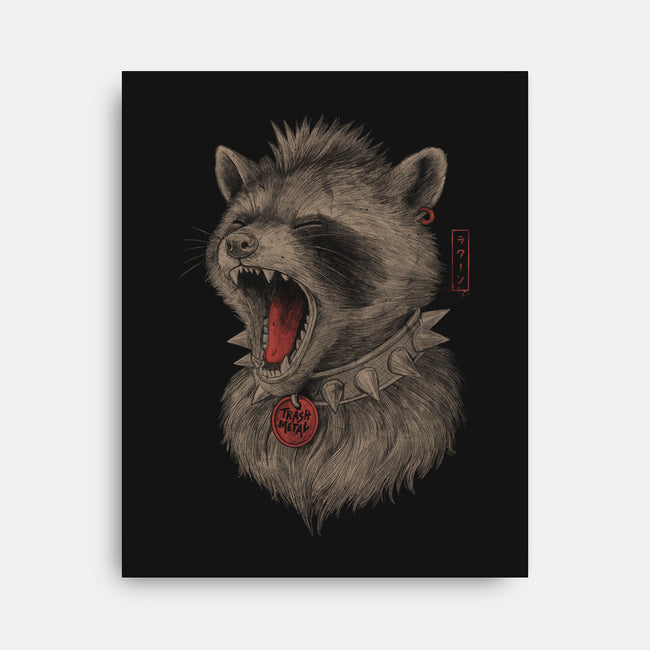 Metal Raccoon-None-Stretched-Canvas-eduely