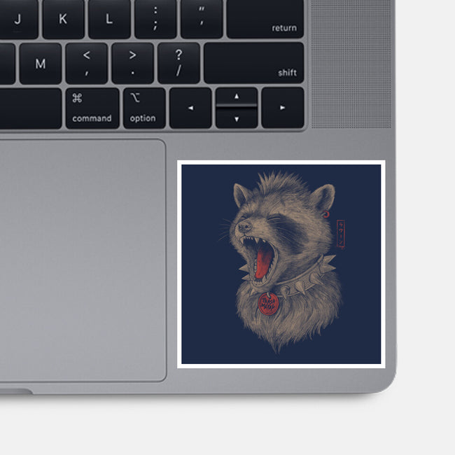 Metal Raccoon-None-Glossy-Sticker-eduely