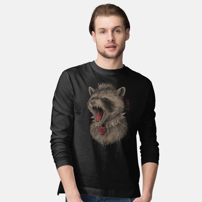 Metal Raccoon-Mens-Long Sleeved-Tee-eduely