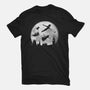 Full Moon Over London-Womens-Fitted-Tee-DrMonekers