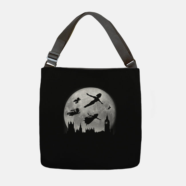 Full Moon Over London-None-Adjustable Tote-Bag-DrMonekers