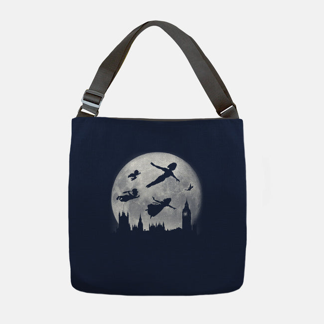Full Moon Over London-None-Adjustable Tote-Bag-DrMonekers