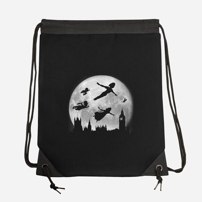 Full Moon Over London-None-Drawstring-Bag-DrMonekers