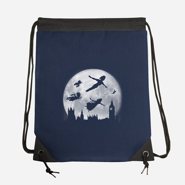 Full Moon Over London-None-Drawstring-Bag-DrMonekers