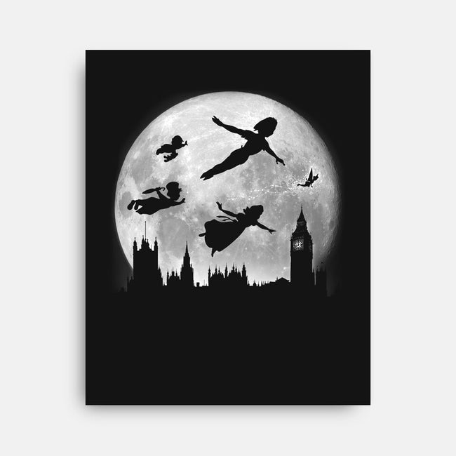 Full Moon Over London-None-Stretched-Canvas-DrMonekers