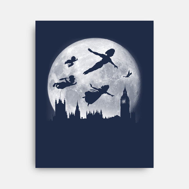 Full Moon Over London-None-Stretched-Canvas-DrMonekers