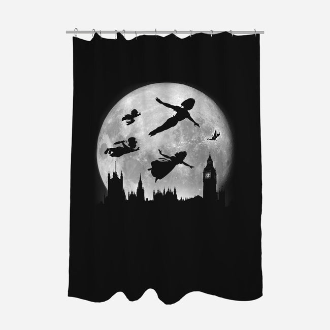 Full Moon Over London-None-Polyester-Shower Curtain-DrMonekers