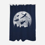 Full Moon Over London-None-Polyester-Shower Curtain-DrMonekers