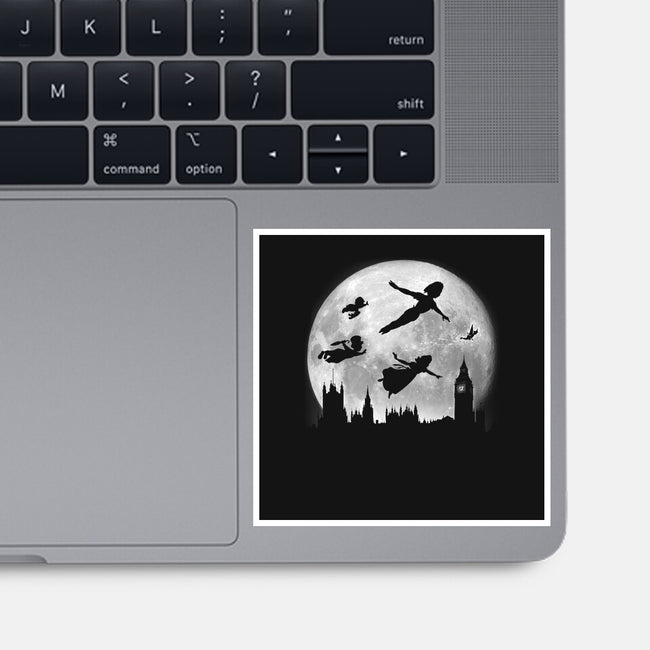 Full Moon Over London-None-Glossy-Sticker-DrMonekers