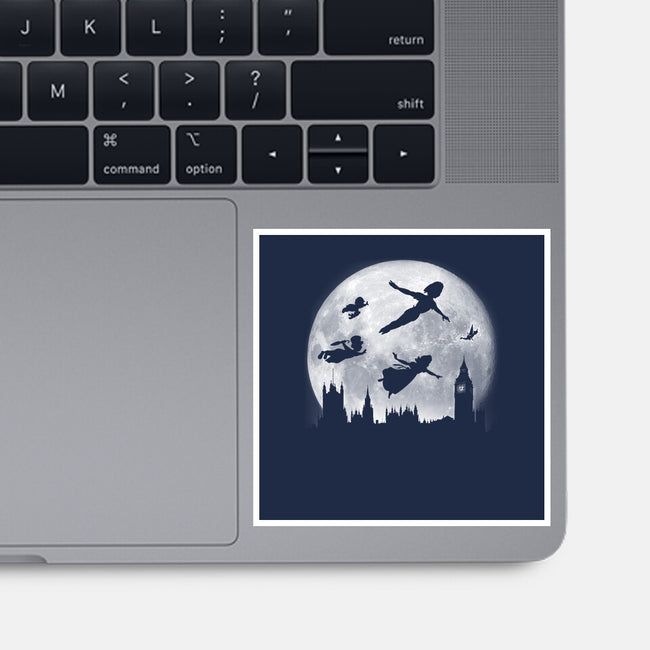 Full Moon Over London-None-Glossy-Sticker-DrMonekers