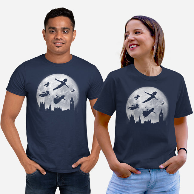 Full Moon Over London-Unisex-Basic-Tee-DrMonekers