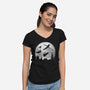 Full Moon Over London-Womens-V-Neck-Tee-DrMonekers