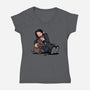 My Best Friend-Womens-V-Neck-Tee-zascanauta