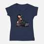 My Best Friend-Womens-V-Neck-Tee-zascanauta