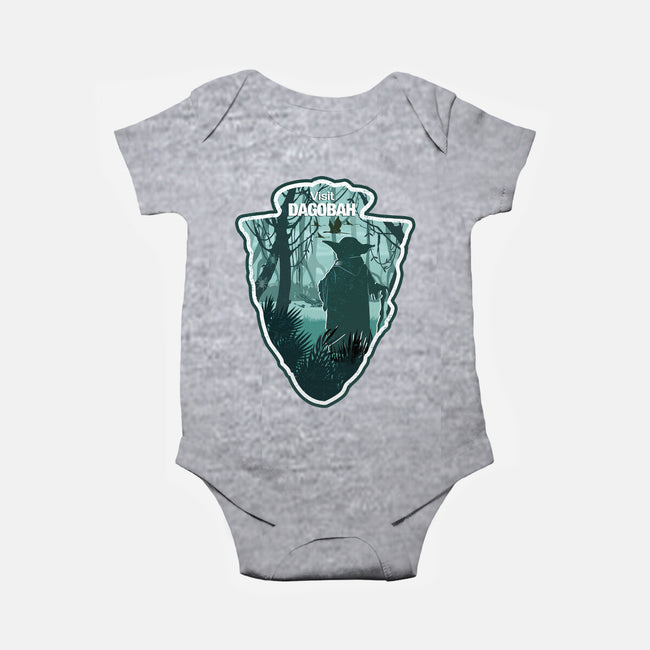 Visit Dagobah-Baby-Basic-Onesie-palmstreet