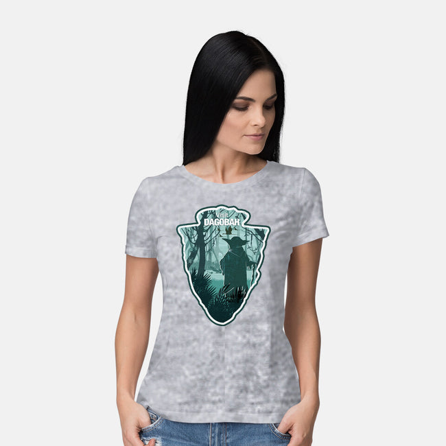 Visit Dagobah-Womens-Basic-Tee-palmstreet