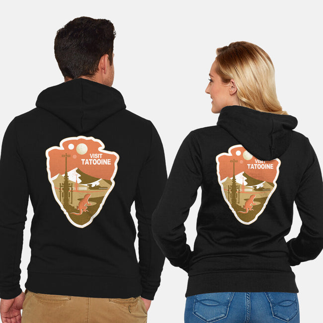 Visit Tatooine-Unisex-Zip-Up-Sweatshirt-palmstreet