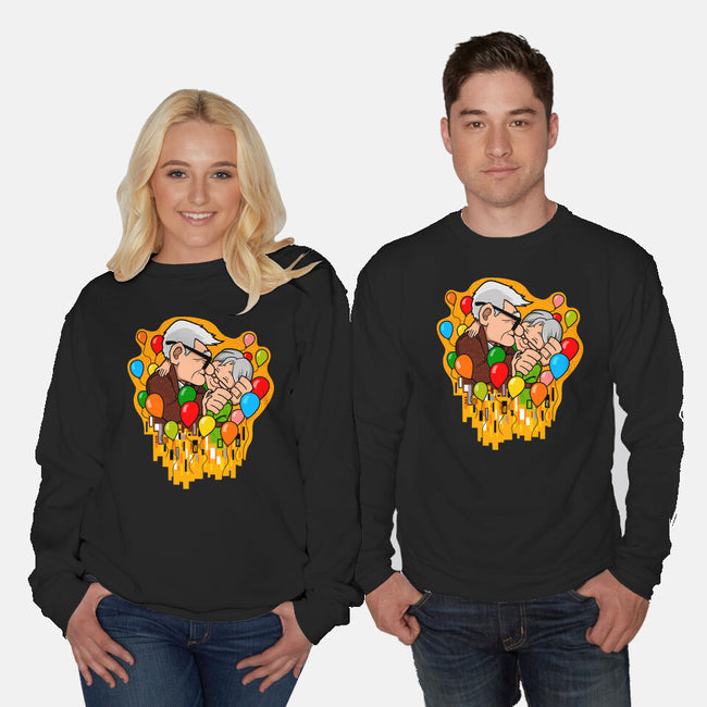 Balloon Kiss-Unisex-Crew Neck-Sweatshirt-jasesa