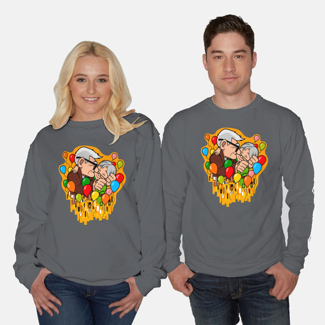 Balloon Kiss-Unisex-Crew Neck-Sweatshirt-jasesa