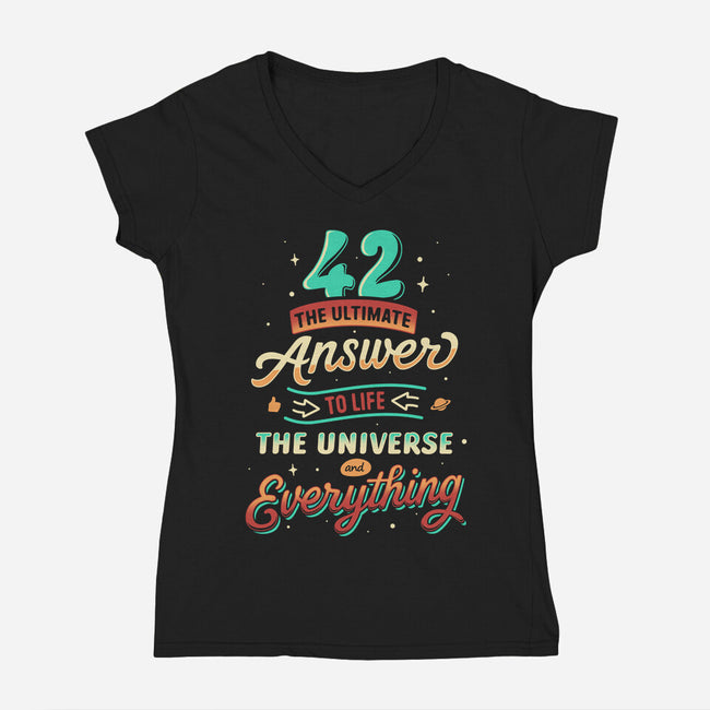 Harmless Number-Womens-V-Neck-Tee-retrodivision
