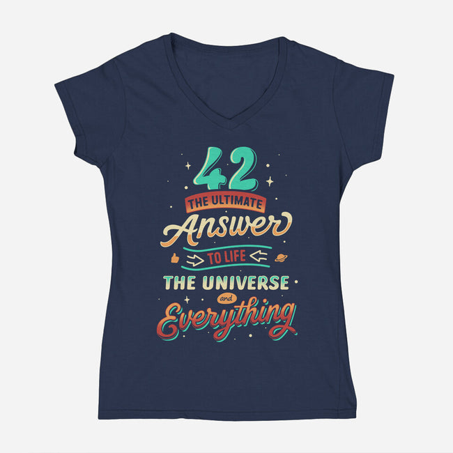Harmless Number-Womens-V-Neck-Tee-retrodivision