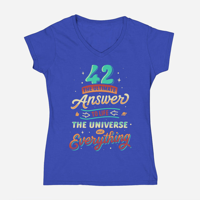 Harmless Number-Womens-V-Neck-Tee-retrodivision