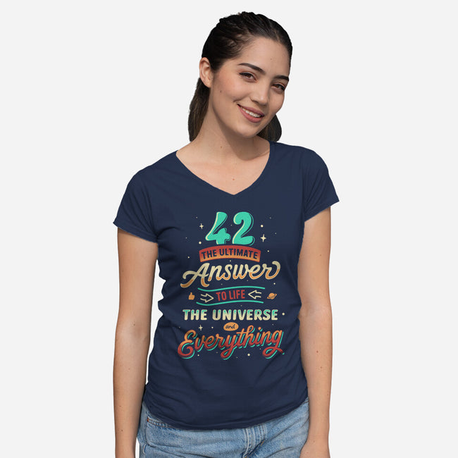Harmless Number-Womens-V-Neck-Tee-retrodivision