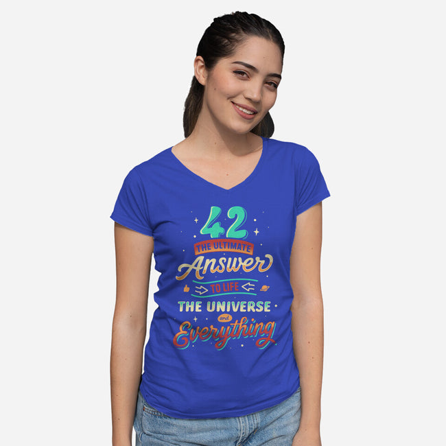 Harmless Number-Womens-V-Neck-Tee-retrodivision