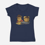 Raider Of The Bad Honey-Womens-V-Neck-Tee-Betmac
