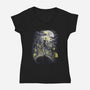 Wanderer Before Christmas-Womens-V-Neck-Tee-zascanauta
