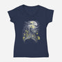 Wanderer Before Christmas-Womens-V-Neck-Tee-zascanauta