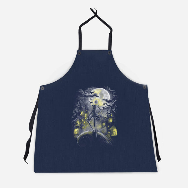 Wanderer Before Christmas-Unisex-Kitchen-Apron-zascanauta