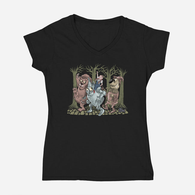 Where The Oz Things Are-Womens-V-Neck-Tee-zascanauta
