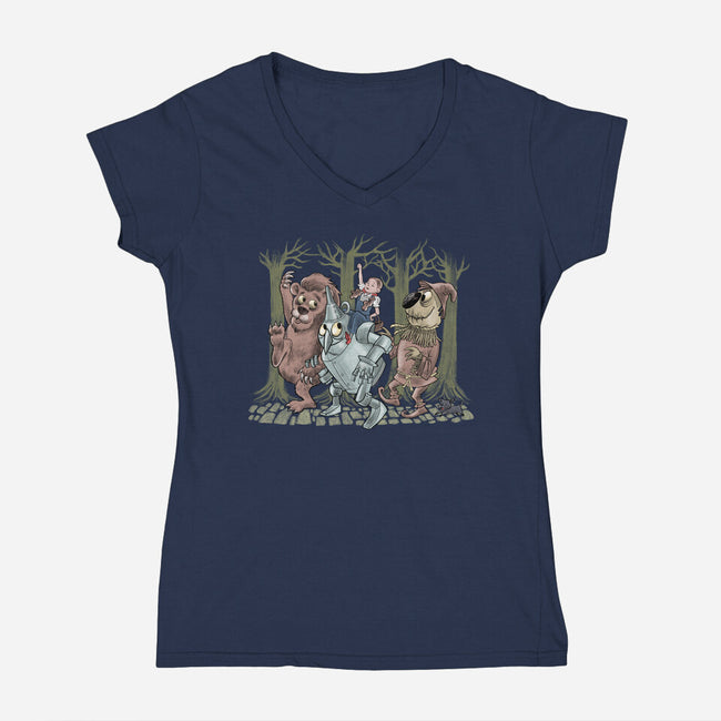 Where The Oz Things Are-Womens-V-Neck-Tee-zascanauta